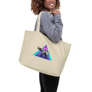 Fluid Awareness --- Lovelephant --- Large Organic Tote Bag